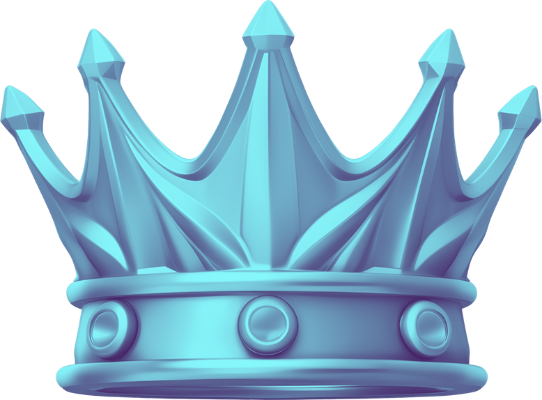 Gold Crown Winner Luxury Success 3D Game Icon