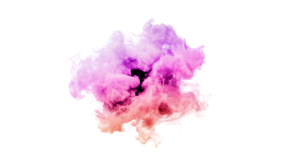 Colorful Smoke Cloud Isolated