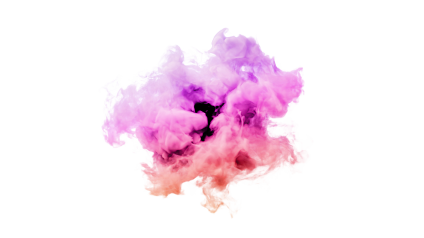 Colorful Smoke Cloud Isolated